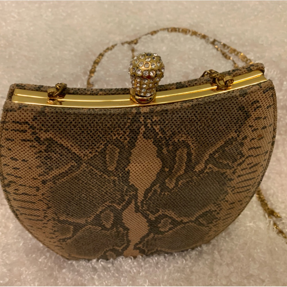 Fabulous evening /cocktail crossbody bag.Reptile print